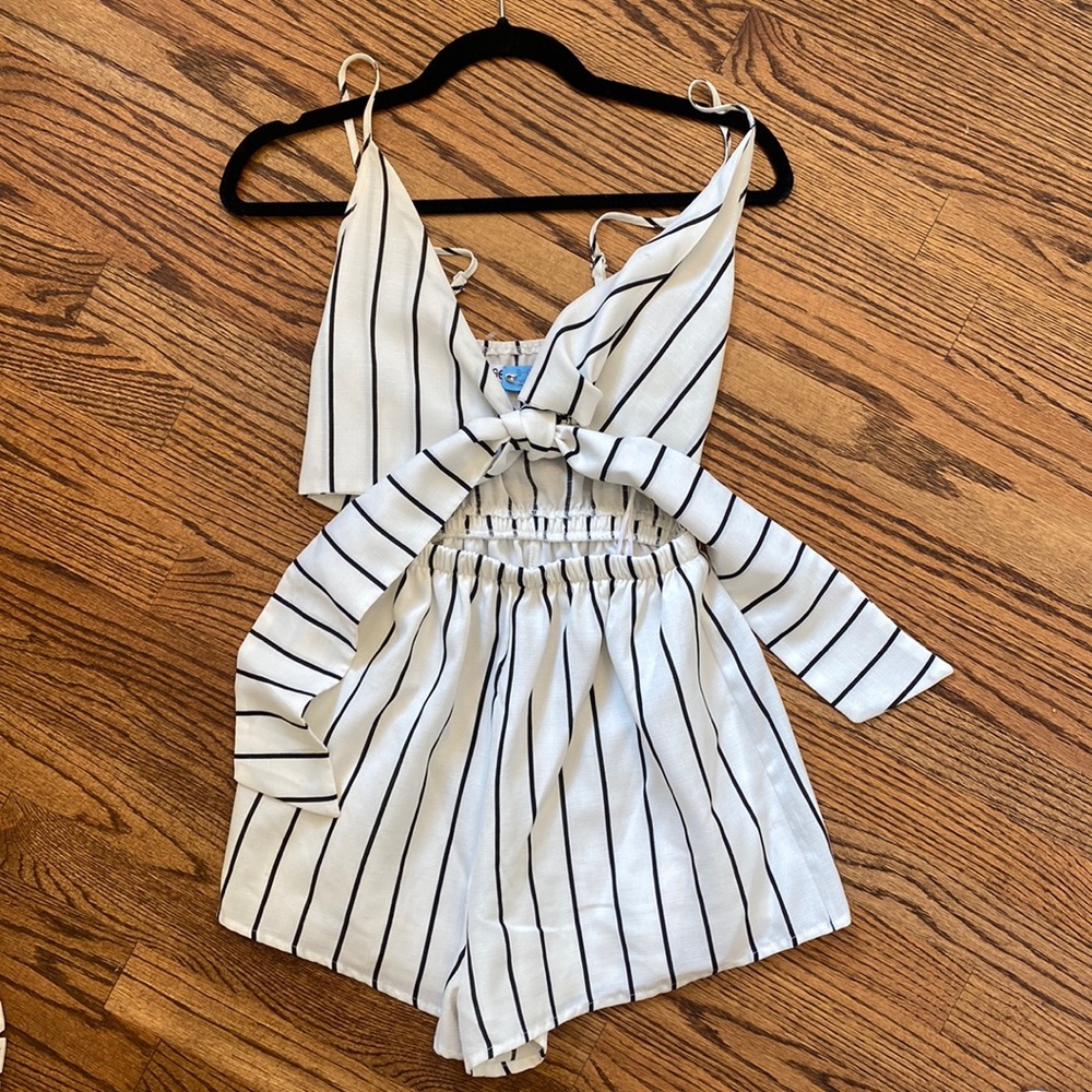 Cute black and white romper